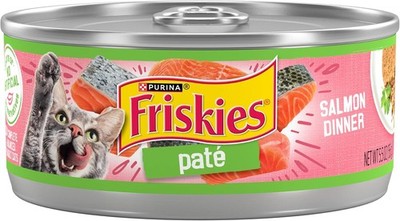 Purina Friskies Wet Cat Food Pate, Pate 5.5 Ounce (Pack of 24), Salmon Dinner 
