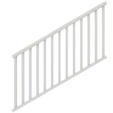 STAIR RAILING KIT Traditional Veranda Durable Handrail Vinyl Porch Deck, White