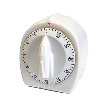 Long Ring Metal Bell Kitchen Cooking Timer 60-Minute Analog Mechanical - 1pc New
