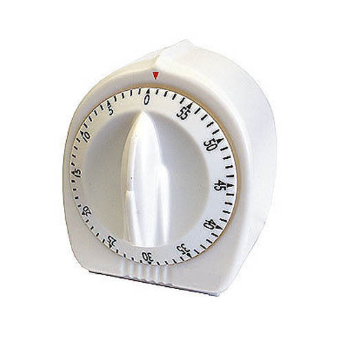 Long Ring Metal Bell Kitchen Cooking Timer 60-Minute Analog Mechanical - 1pc New - Afbeelding 1 van 3