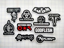 Industrial Metal Vinyl Sticker Lot 10 Pack SET 1 goth death dark wave gothic