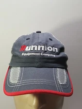 Runnion Equipment Company Adjustable Strap Hat Cap Red Grey Trucker Towsleys