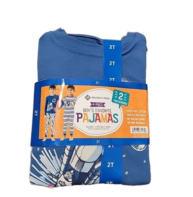 Member's Mark Infant/Youth Boy's My Favorite 4 Piece Tight Fit Long Sleeve 2T
