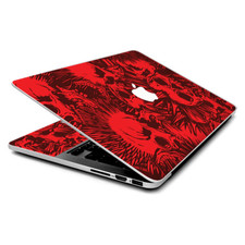 Skin Wrap for MacBook Pro 15 inch Retina Red Punk Skulls Liberty Spikes
