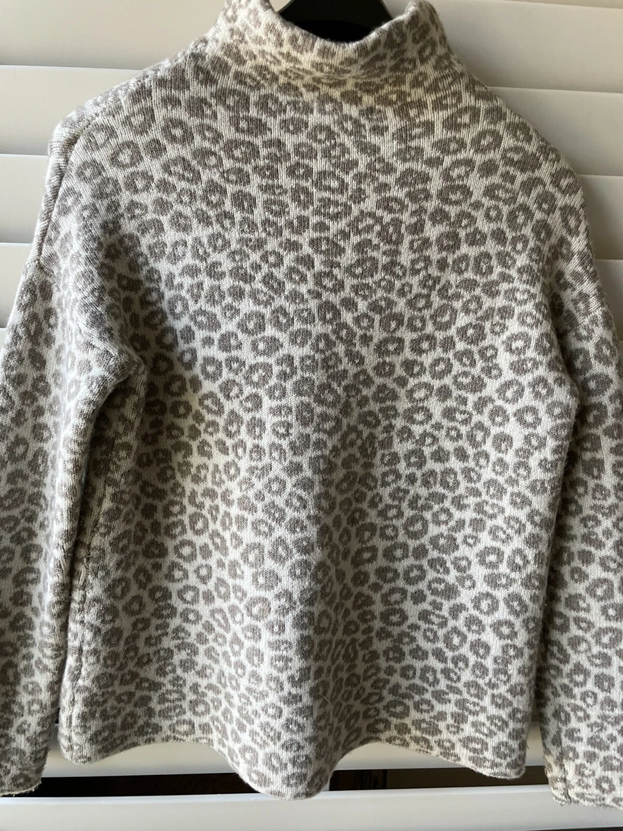 CHRISTIAN SIRIANO Cheetah Leopard Sweater Women Sz Small Wool