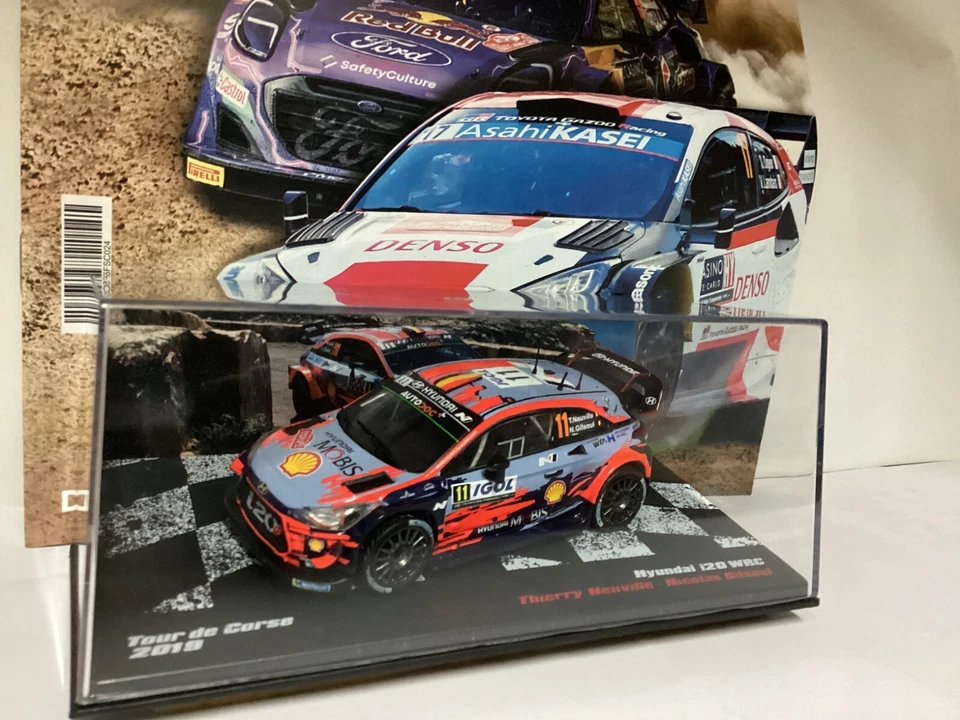 IXO HYUNDAI i20 COUPE WRC  Tour de corse 2017 in Metallo 1/43 + Booklet - Immagine 3 di 4