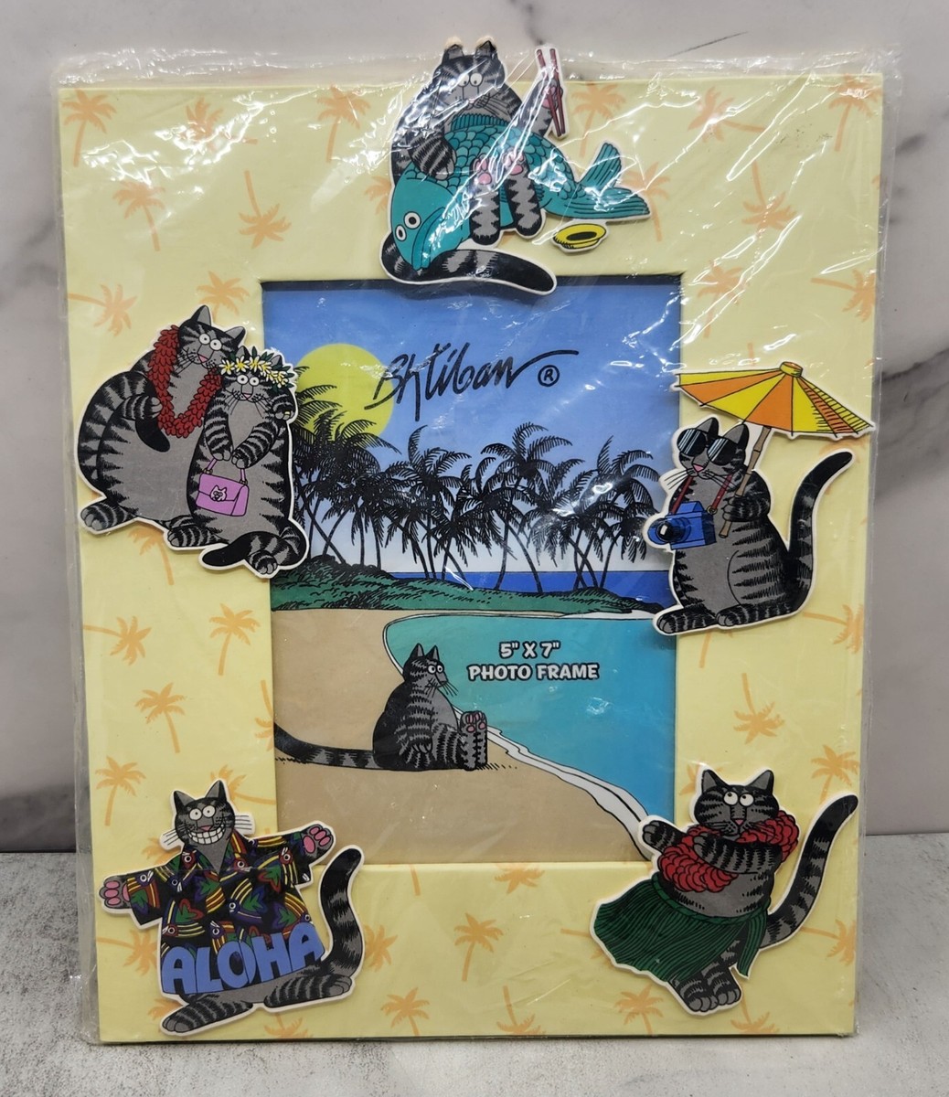 B. Kliban Crazy Shirts Cats & More Cats Picture Frame Hawaiian Lei