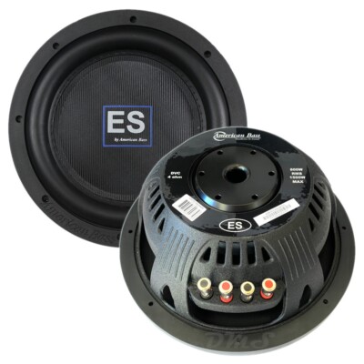 American Bass ES1244 | 12 Inch 1600W DVC 4 Ohm Shallow Slim Mount 12'' Subwoofer
