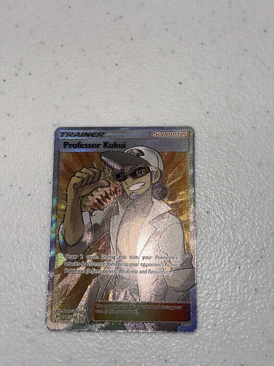 2017 Professor Kukui 148/149 Pokemon: Sun & Moon Trainer Full Art Near Mint