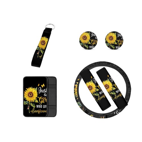 Snow Leopard Skin Print Car Steering Cover Cup Holder Coasters Wheel Seat Belt - Bild 17 von 29