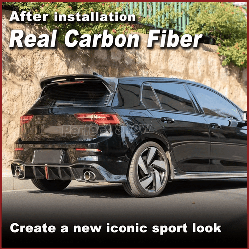Carbon Heckdiffusor Diffusor Heck Stoßstangen Heckansatz Für VW Golf 8 MK8 GTI - Bild 2 von 12