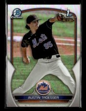 2023 Bowman Draft #BDC-176 Austin Troesser Chrome Refractor New York Mets