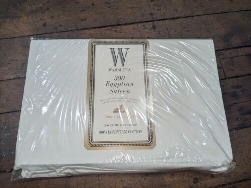 Wamsutta 300 TC Egyptian Sateen White Twin Flat Sheet