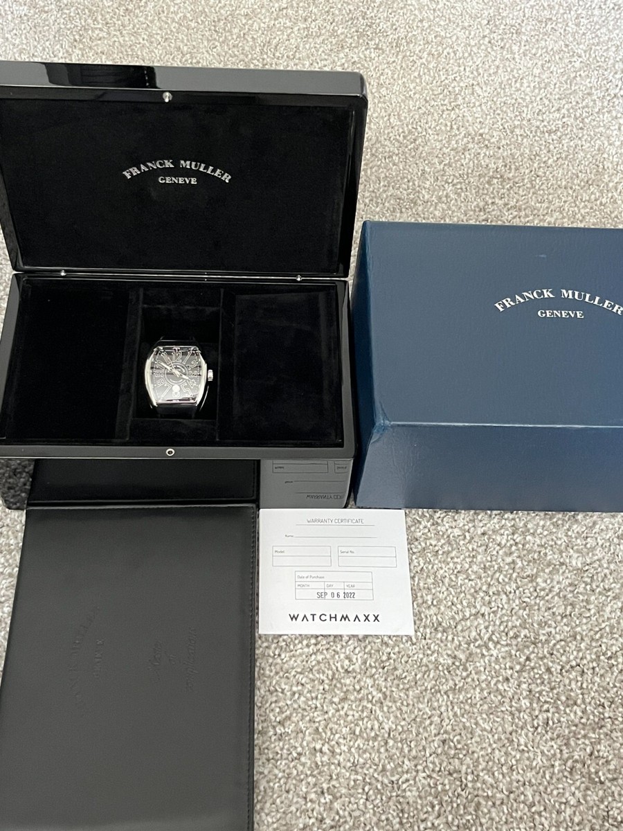 Frank Muller Vanguard Black 44mm Men's Leather Ref V 45 SC