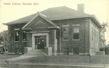 Bloom Bros C-1910 Public Library Norfolk Nebraska Postcard 20-14318