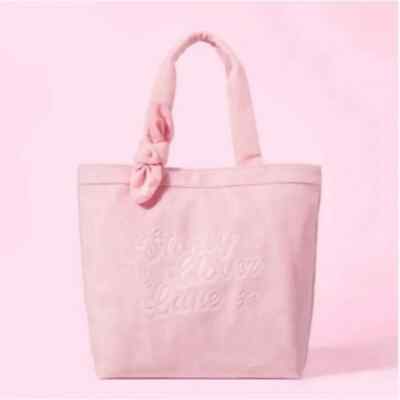 Super Cute Stoney Clover Lane x Target Pink Terry Cloth Embossed bag NEW W/ TAGS