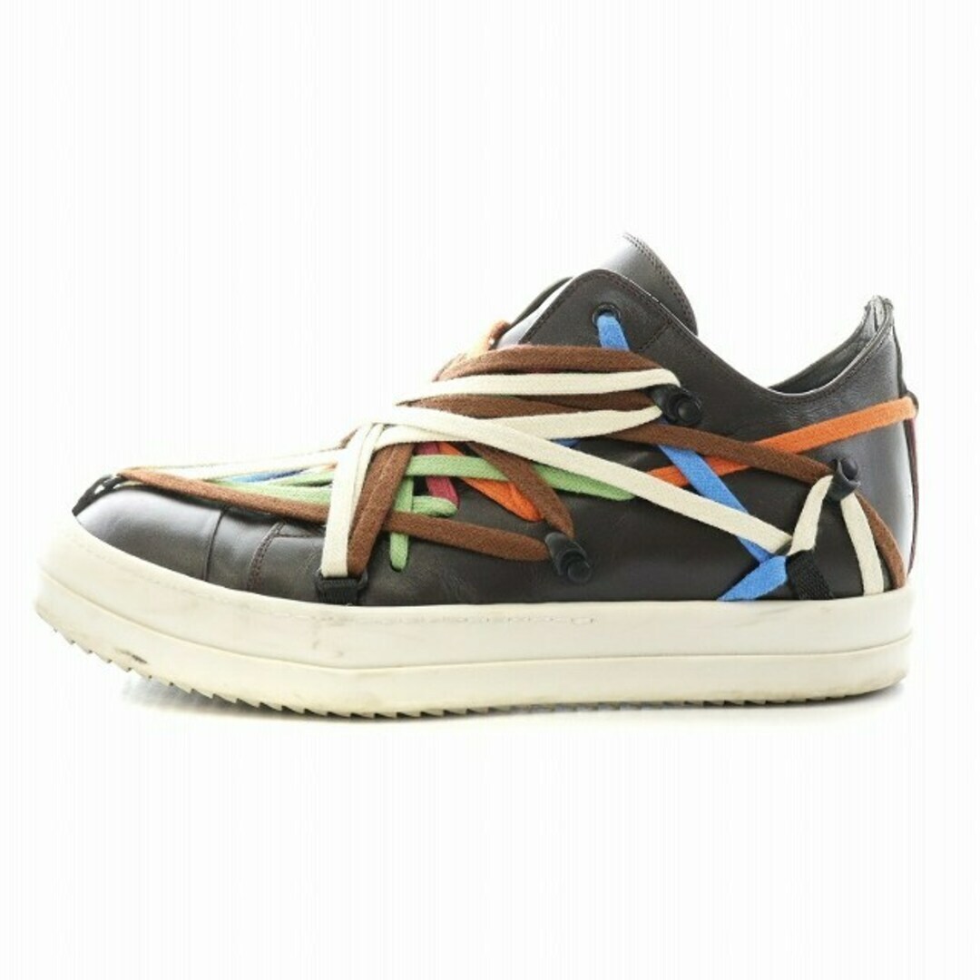 Rick Owens Mega Race Ramones Sneaker Shoe Leather 44 29.0cm Black 