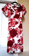 Laura Ashley Tea Dress Floral Cotton Fully Lined UK 12 VGC