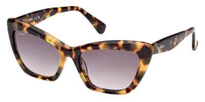 Max Mara LOGO14 MM0063 55B Blonde Havana CatEye Plastic Sunglasses 57-18-145