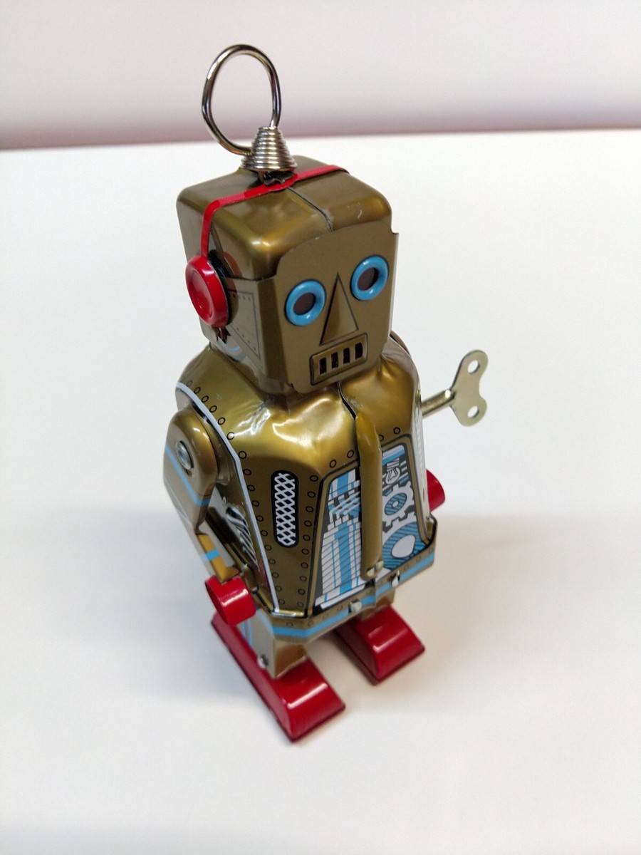 Robot - Robot Marcheur Mécanique En Tôle - Mechanical Robot  Ha Ha Toy  P Image 302835 Grande