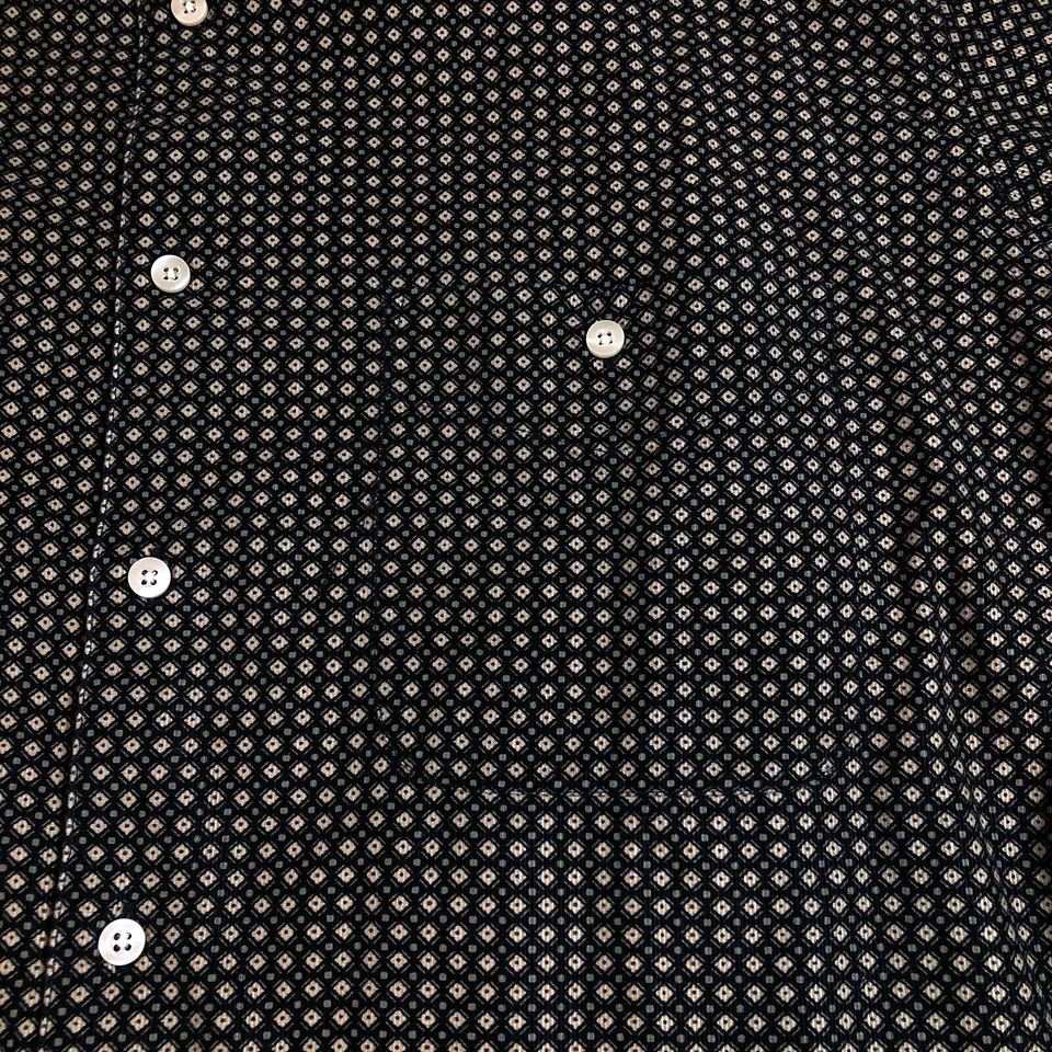 Camisa Murano Para Hombre Talla L Marrón Dorado Cuadros Abotonada Manga Larga Cuello Bolsillos Foto 3 de 4