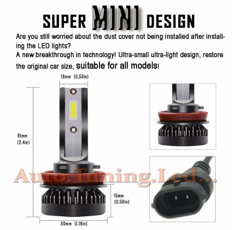 BMW X5 E53 99-02 LAMPADE FENDINEBBIA H3 LED CAMBUS BIANCO GHIACCIO 8000LM - Immagine 2 di 4