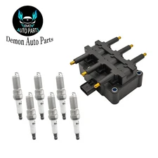 Set of Ignition Coil & 6pcs Spark Plug For 2007-2011 Jeep Wrangler 3.8L UF412