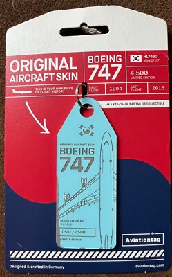 Aviationtag Korean Air Boeing 747-400 HL7490 Aircraft Skin