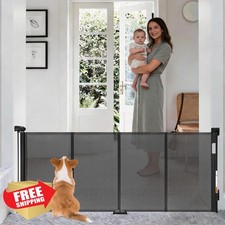 Froombex Retractable Gate 34x71 Inch Black