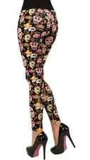 Forum Novelties Day Of The Dead Sugar Skulls Costume Leggings Adult One Size A74