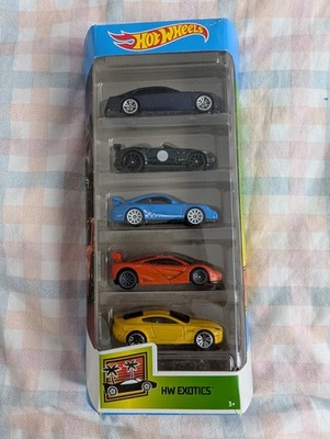 HOT WHEELS 2020 - 5 PACK :- CADILLAC/JAG/PORSCHE/McLAREN/ASTON MINT IN BOX