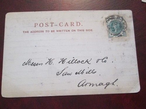 QV 1904 1/2d gr NEWRY, WF Redmond & Co, Eagle Sawing & Planning Mills. Co Armagh