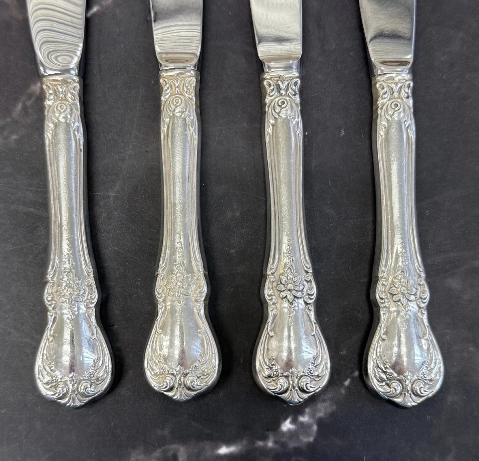 Cuchillos Towle Old Master de plata de ley con mango hueco, juego de 4 Foto 2 de 4