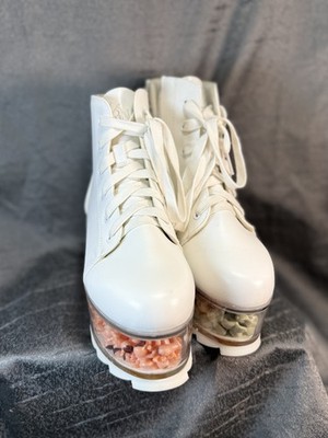 XRU Qloud Slayr Shoes Womens Size 9 Platform White Skull Baby Doll Statement