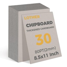 30 Sheets Heavy-Duty Chipboard Sheets 8.5 x 11 in 80 PT-2MM Thick, Chip Board...