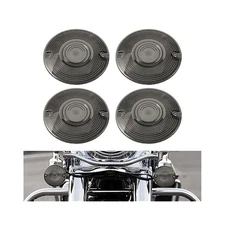 For Impact,resistant PC smoked lens covers, 3 1/4" flat design, fits Harley