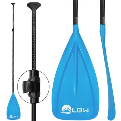 LBW Paddle Board Paddle, Adjustable 3-Pieces SUP Paddle, Aluminium Alloy Floatin