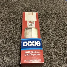 Sealed Vintage 1984 DIXIE Kitchen 5oz Cup Dispenser Wall Mount New spice theme