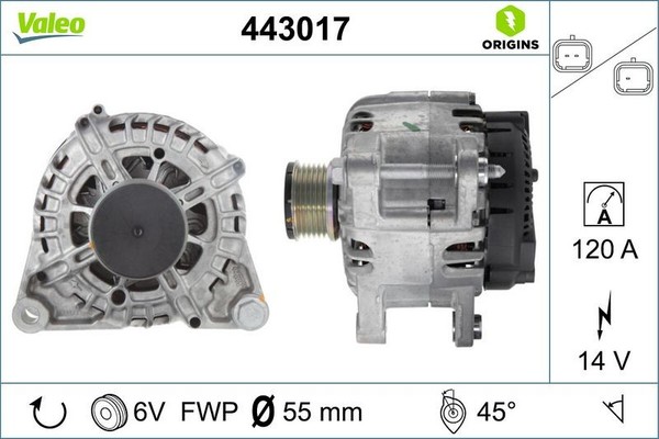 Valeo Generator 443017 FüR CitroËN DS Peugeot-image