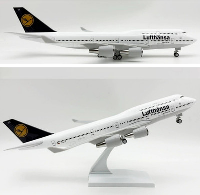 30CM Lufthansa BOEING 747-400 Passenger Plane Landing Gear  Resin Aircraft Model