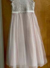 Rare Editions Girls Pink White Formal Flower Girl Dress Size 6X