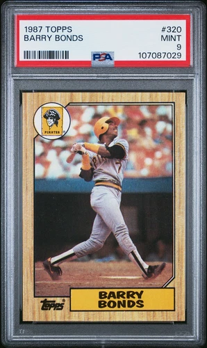 1987 TOPPS #320 BARRY BONDS ROOKIE RC PSA 9