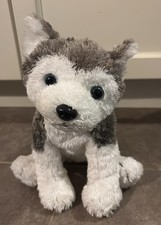 TY Classic Husky Dog Slush Plush White Gray Malamute Ice Blue Eyes 11" no tags