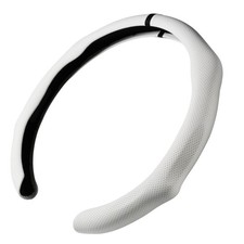 Quick Install Sporty White Perforated Nappa Leather Steering Wheel Cover with...