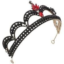 Baroque Queen Crown: Princess Wedding Tiara Bride Rhinestone Bridal Headpiece