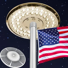 Solar Spotlight - 48 LED, IP67 Waterproof, up to 12 Hours, Top Mounted, Gold Sha