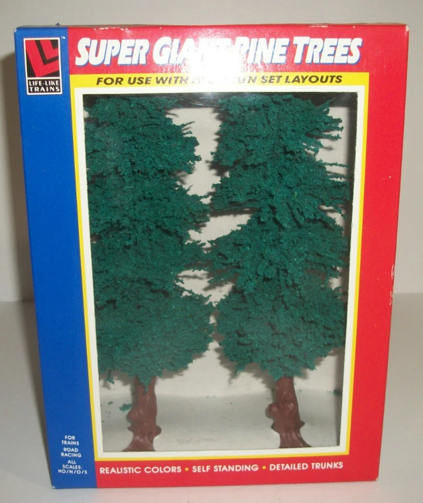 20pcs O Scale Model Trees – 1:50 Scale, Deep Green, 4 Inches Tall, Ready-Made For Train Layouts