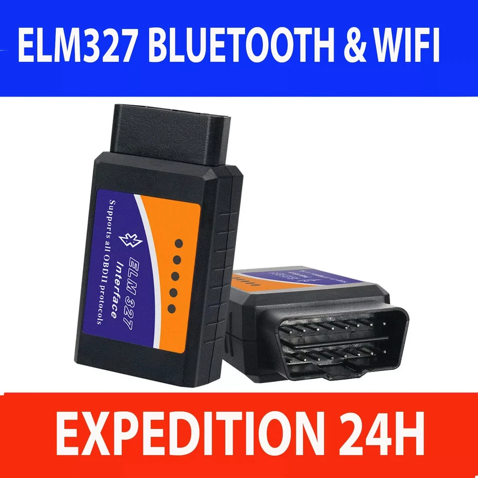 Interface Diagnostic Multimarque ELM327 USB BLUETOOTH WIFI PRO OBD2 IOS Android - Photo 1/4