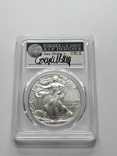 2020-P $1 Silver Eagle PCGS MS70 FDOI Emergency Issue Philadelphia Gary Whitley
