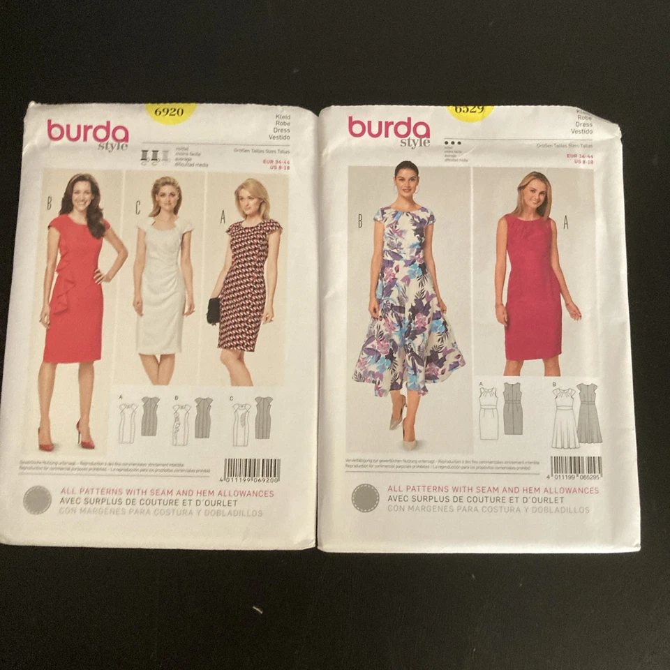 Lot of 7 Burda Sewing Patterns Ladies 2010s Various Sizes Uncut Average Skill - Image 3 of 4
